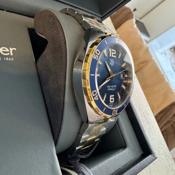 Authentic TAG Heuer Formula 1 Quartz Steel Blue Gold Men's Watch WAZ1120.BB0879 - Picture 6 of 8